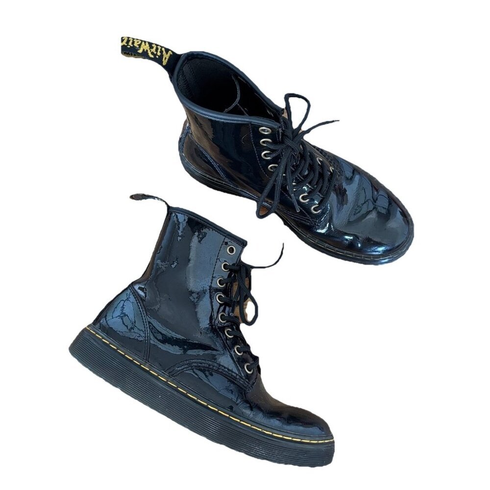Dr. Marten’s Zavala Boots‎ Black Patent Leather Doc Marten Women 7/Men 6 Grunge